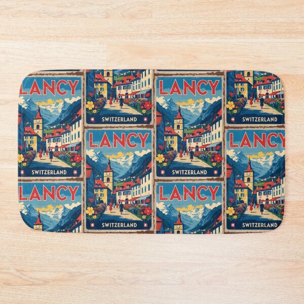 Item preview, Lancy Switzerland 1950s Vintage Travel Tourism designed and sold by TravelersGems.