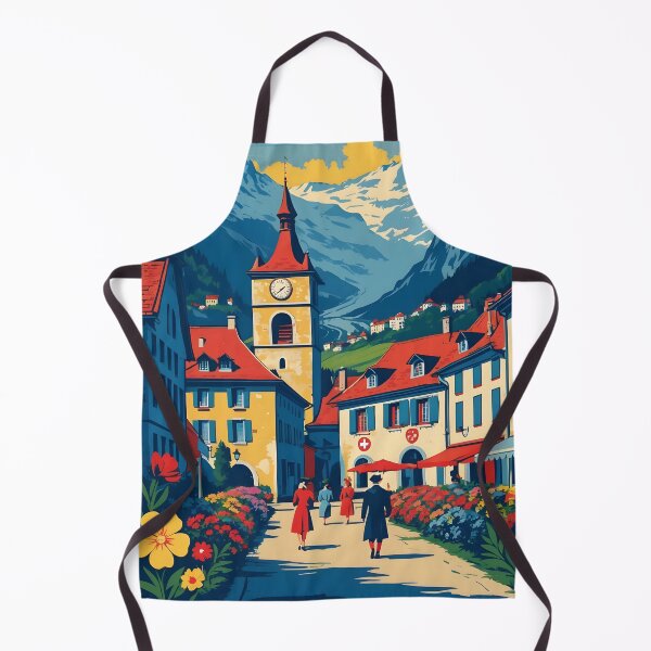 Item preview, Lancy Switzerland 1950s Vintage Travel Tourism designed and sold by TravelersGems.
