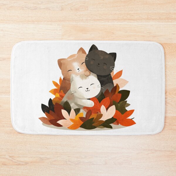 Item preview, Adorable Cats in Leaves designed and sold by NicolasGlowArt.