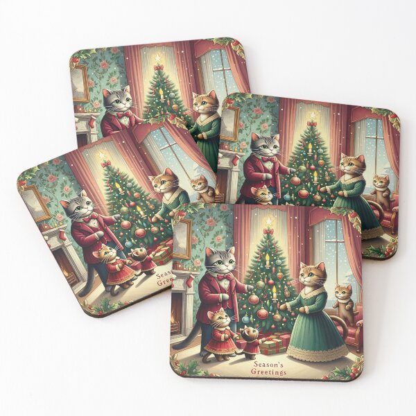 Item preview,  Christmas with the victorian Cat family designed and sold by Vintage Designs +.