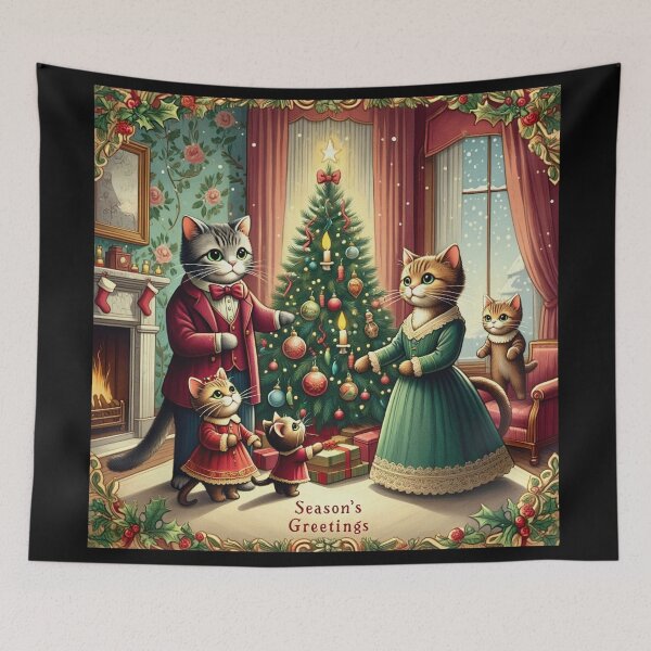 Item preview,  Christmas with the victorian Cat family designed and sold by Vintage Designs +.