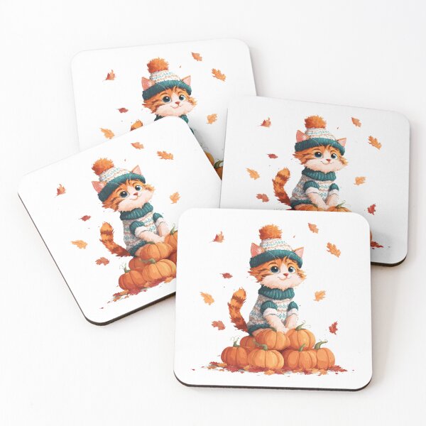 Item preview, Cat and Pumpkins designed and sold by NicolasGlowArt.