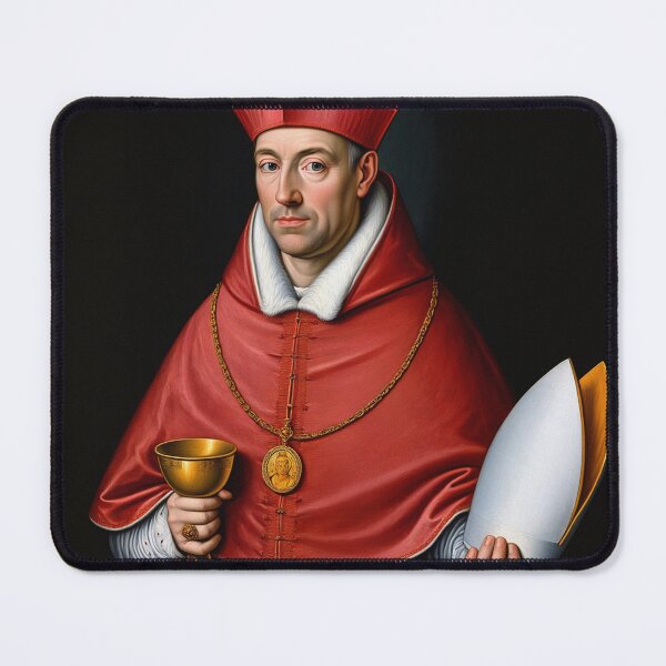 Item preview, Portrait of a Catholic Cardinal Renaissance era painting  designed and sold by Vintage Designs +.