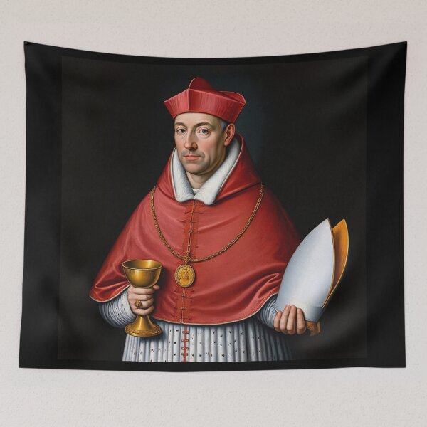 Item preview, Portrait of a Catholic Cardinal Renaissance era painting  designed and sold by Vintage Designs +.