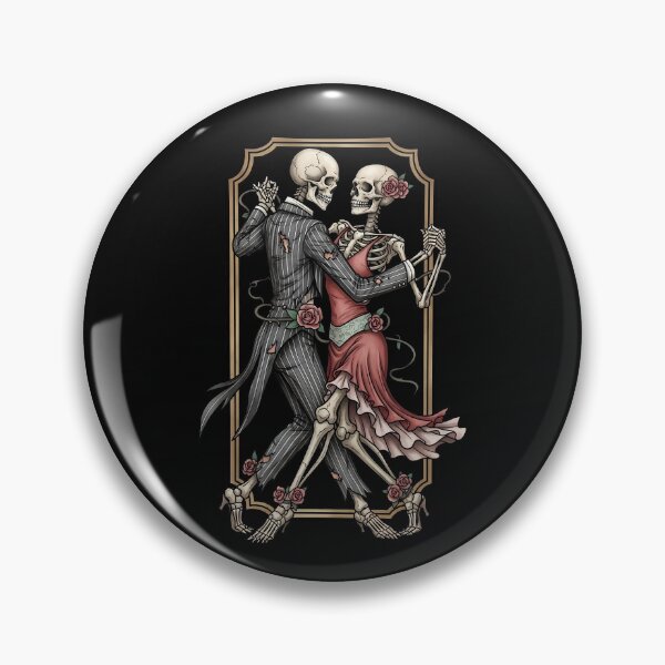 Item preview, Spooky Tango Skeleton Halloween Costume Red Roses Skull Gothic Dancers designed and sold by alenaz.