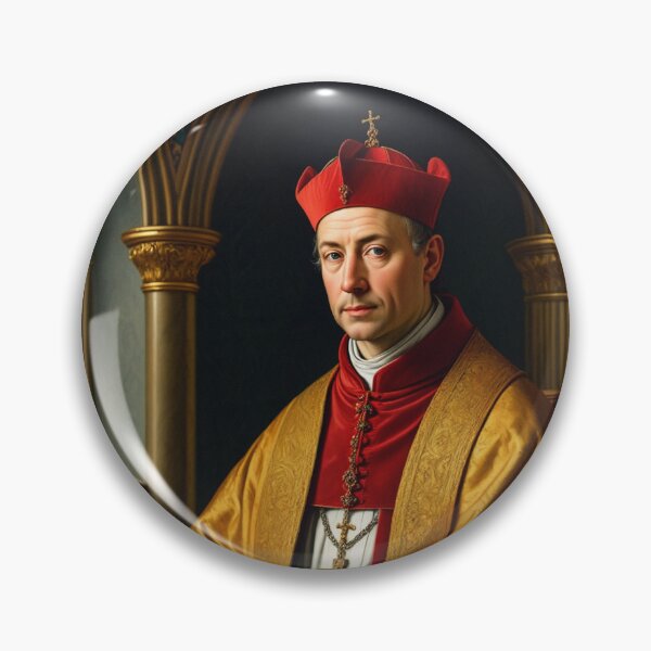 Item preview,  Portrait of a Catholic Cardinal Renaissance era painting  designed and sold by Vintage Designs +.