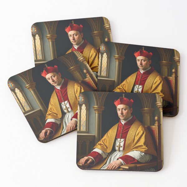 Item preview,  Portrait of a Catholic Cardinal Renaissance era painting  designed and sold by Vintage Designs +.