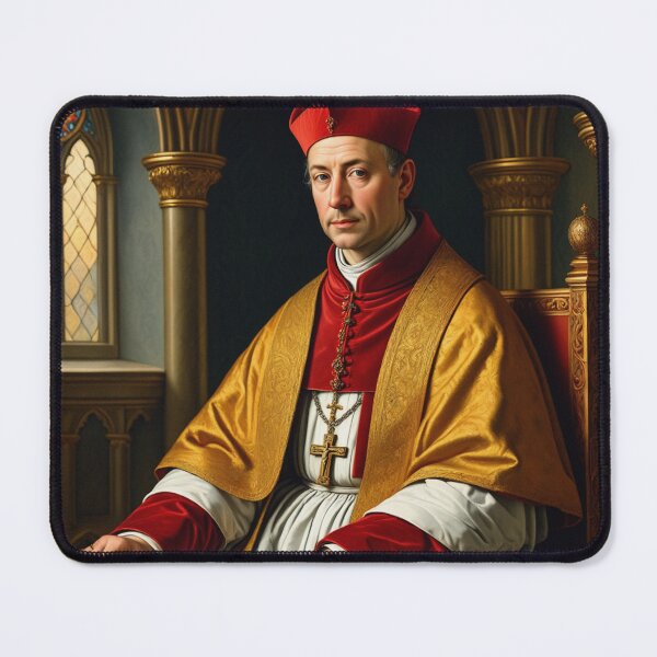 Item preview,  Portrait of a Catholic Cardinal Renaissance era painting  designed and sold by Vintage Designs +.