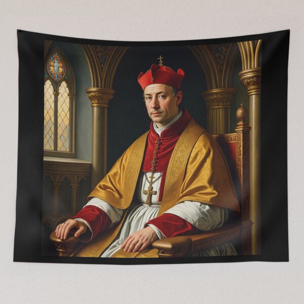 Item preview,  Portrait of a Catholic Cardinal Renaissance era painting  designed and sold by Vintage Designs +.