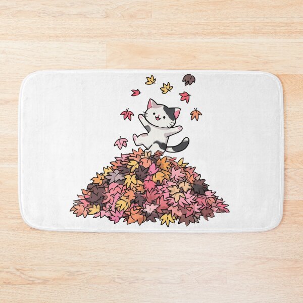 Item preview, Cat Fun in Leaves designed and sold by NicolasGlowArt.