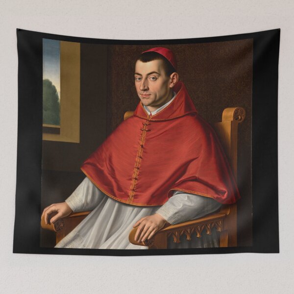 Item preview,  Portrait of a Catholic Cardinal Renaissance era painting  designed and sold by Vintage Designs +.