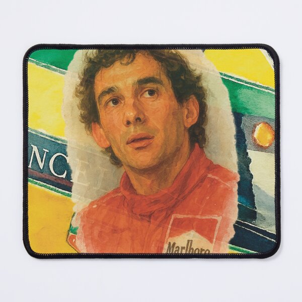 Item preview, Ayrton Senna Watercolor Tribute – Iconic Helmet & Portrait designed and sold by Pokah79.