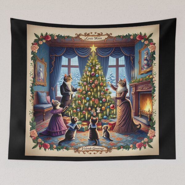 Item preview, Christmas with the victorian Cat family designed and sold by Vintage Designs +.