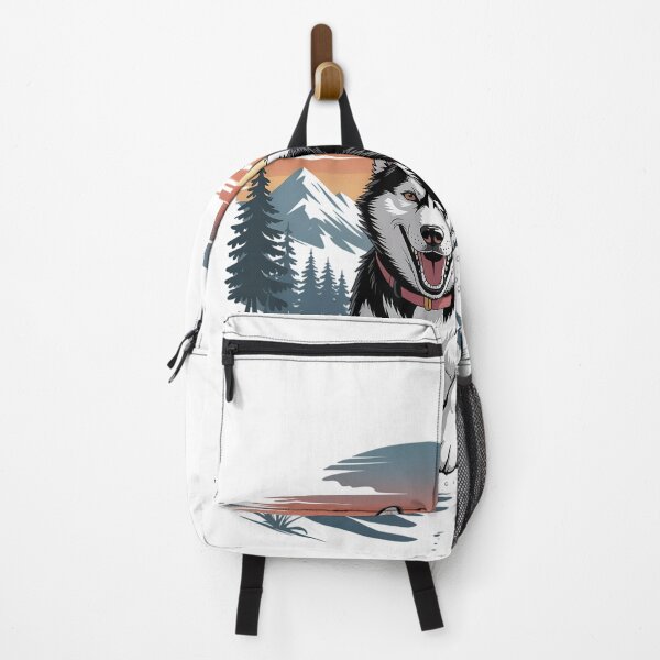 Item preview, Husky Dog T-shirt – Cool Sunset Mountain Design for Dog Lovers designed and sold by Print Era.
