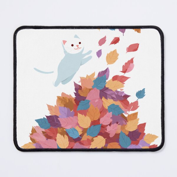 Item preview, Cat with Autumn Leaves designed and sold by NicolasGlowArt.