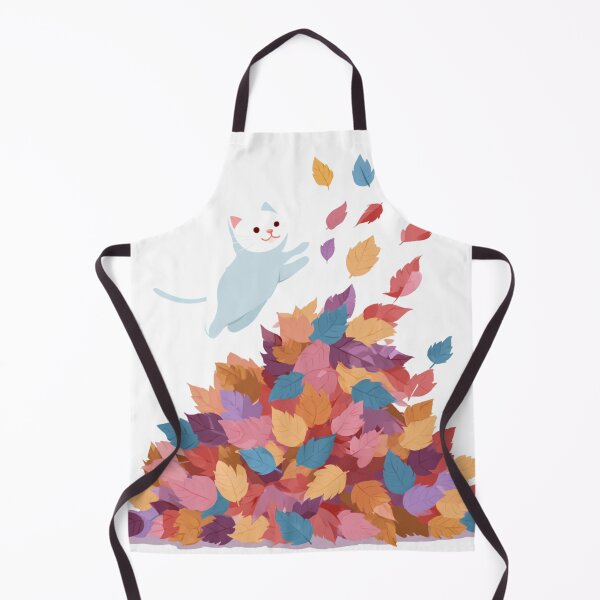Item preview, Cat with Autumn Leaves designed and sold by NicolasGlowArt.