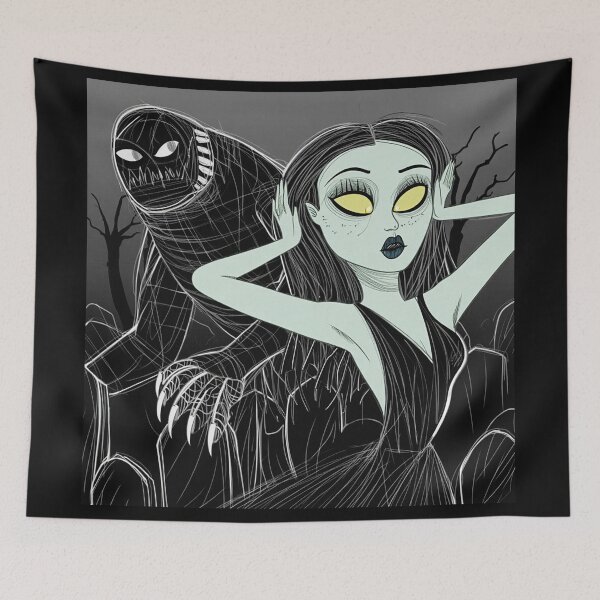 Item preview, The creature from the black lagoon and his bride illustration designed and sold by Vintage Designs +.