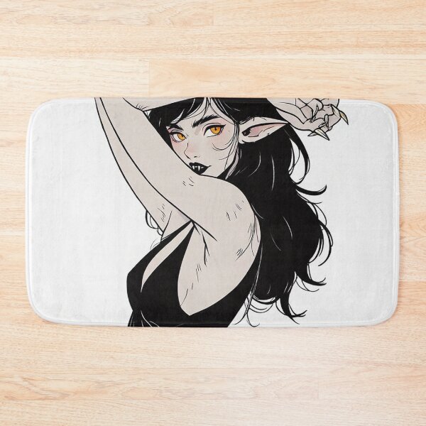 Item preview,  Werewolf girl posing hand drawn illustration designed and sold by Vintage Designs +.