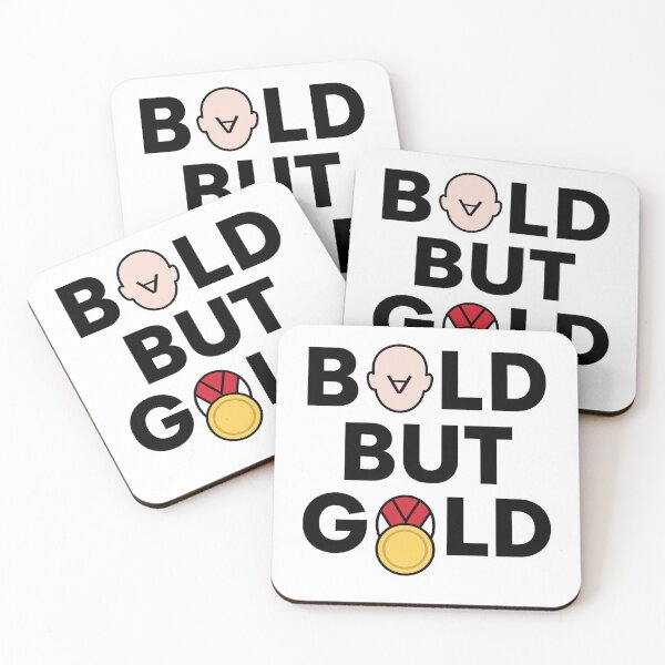 Item preview, Bald But Gold – Funny Minimalist Bald Head Design designed and sold by MarePhinta.