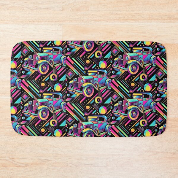 Item preview, Colorful geometric decorative classic car  designed and sold by Dogandesighn.