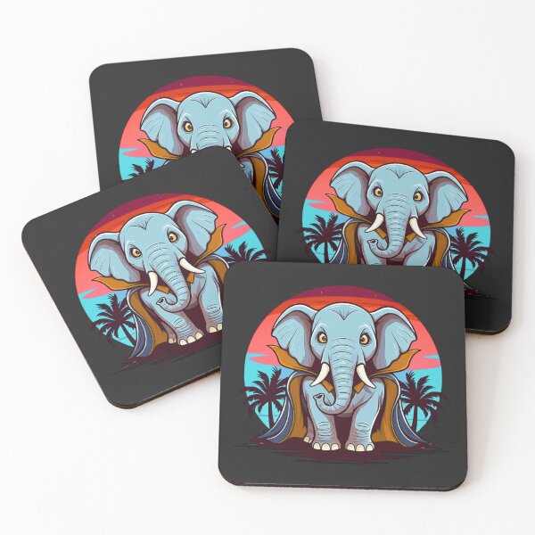 Item preview, Vampire Elephant Retro Halloween Cartoon | Spooky Cute Animal Vector Design designed and sold by ColorSplash123.