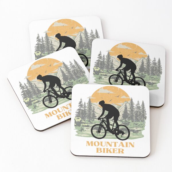 Item preview, Mountain Biker – Trail Ride Silhouette Nature Design designed and sold by Raven Studios.