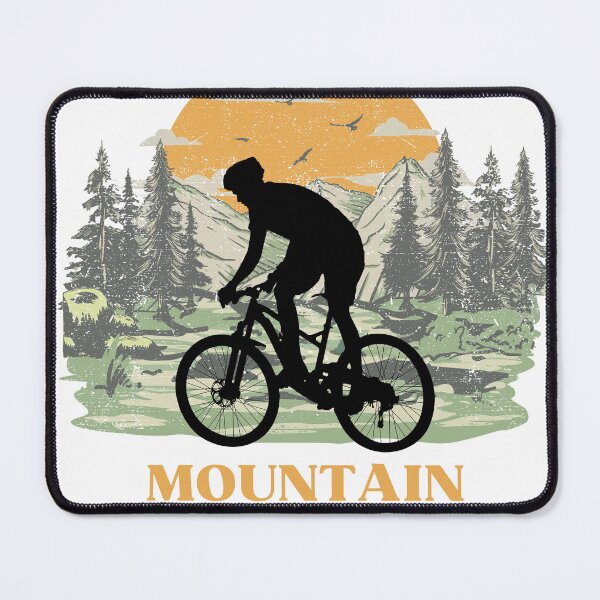 Item preview, Mountain Biker – Trail Ride Silhouette Nature Design designed and sold by Raven Studios.