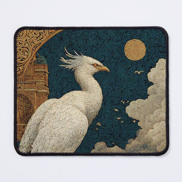Item preview, immense celestial bird with shimmering silver-blue feathers and fiery golden eyes designed and sold by thewandswant.