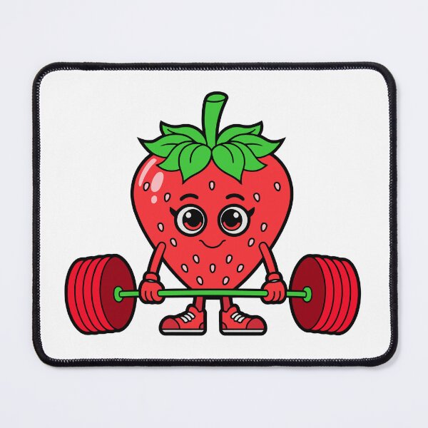Item preview, Strawberry Weightlifting Design Gym Fitness Fruit Workout Character designed and sold by styleonestaa.