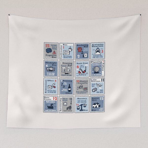 Item preview, Cognitive Bias Stamps (TKsuited) designed and sold by TKsuited.