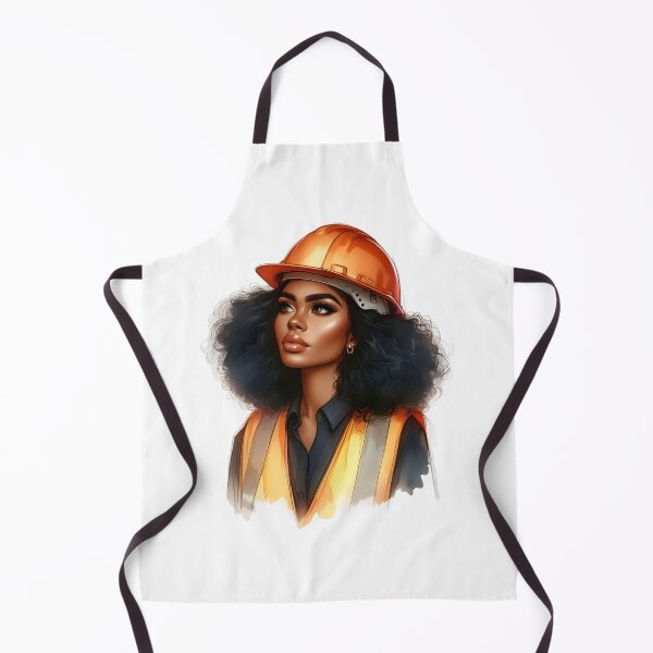 Item preview, Black Woman Engineer Art | Strong African American Female in Hard Hat designed and sold by Lulunza.