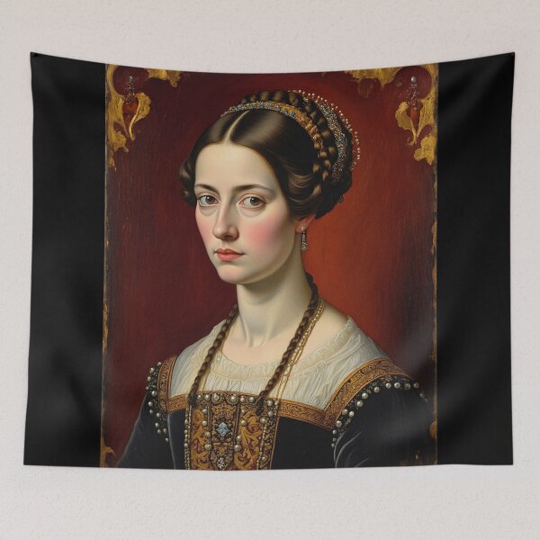 Item preview, Tudor style Portrait of Anne Boleyn the Queen of Henry VIII of England designed and sold by Vintage Designs +.