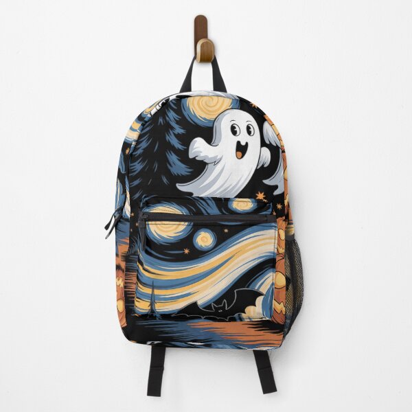 Item preview, ghost halloween pumpkin Starry Night designed and sold by aidenpier.