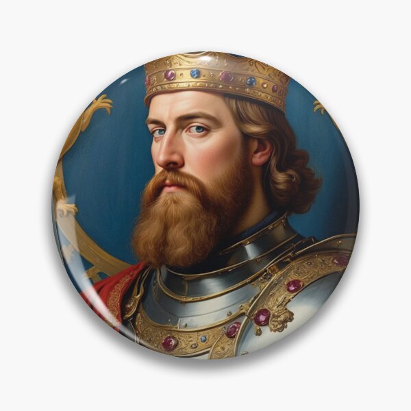 Item preview,  Ornate portrait of  King Arthur of Camelot from the Arthurian Legends designed and sold by Vintage Designs +.