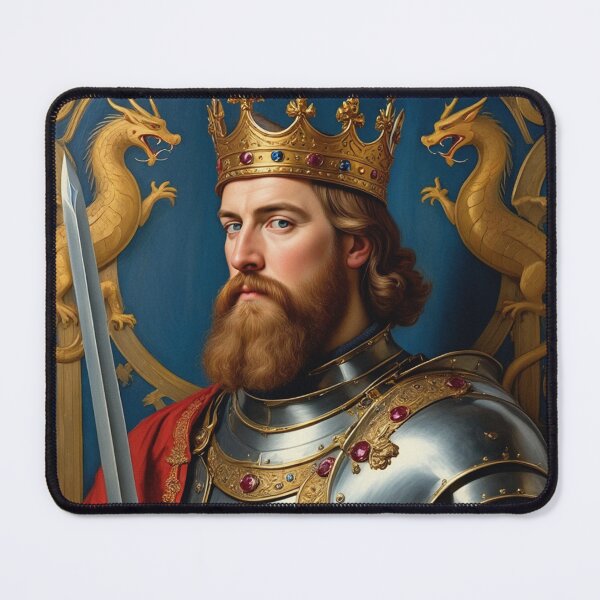 Item preview, Ornate portrait of King Arthur of Camelot from the Arthurian Legends designed and sold by Vintage Designs +.