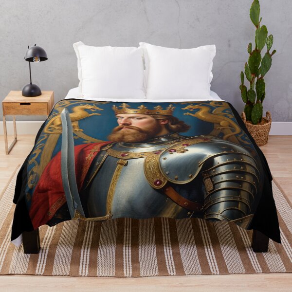 Item preview,  Ornate portrait of  King Arthur of Camelot from the Arthurian Legends designed and sold by Vintage Designs +.