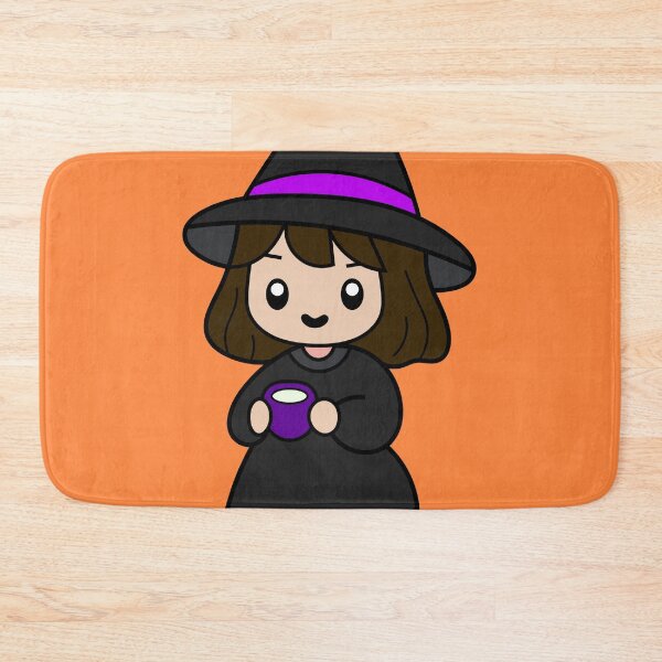 Item preview, Cute and Adorable WITCH Drinking Kawaii Halloween Coffee designed and sold by DibujandoPorfa.