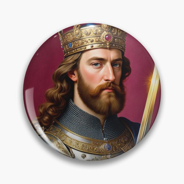 Item preview,  Ornate portrait of  King Arthur of Camelot from the Arthurian Legends designed and sold by Vintage Designs +.