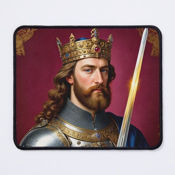 Item preview, Ornate portrait of King Arthur of Camelot from the Arthurian Legends designed and sold by Vintage Designs +.