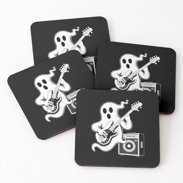 Item preview, Ghost Playing Electric Bass Guitar Funny Halloween Musician designed and sold by aidenpier.