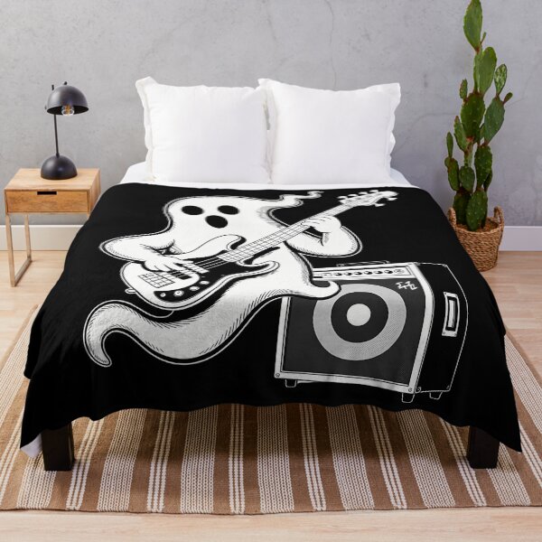 Item preview, Ghost Playing Electric Bass Guitar Funny Halloween Musician designed and sold by aidenpier.