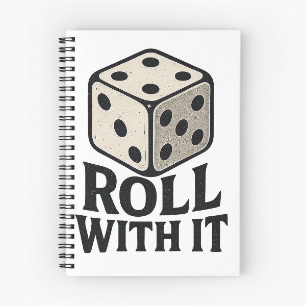 Artikelvorschau, Roll With It Distressed Dice Gaming entworfen und verkauft von NovaMoodCo.