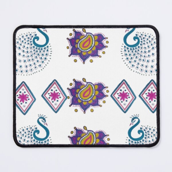 Item preview, Peacock & Paisley Rangoli Pattern – Vibrant Indian Folk Art designed and sold by BulletKitty82.