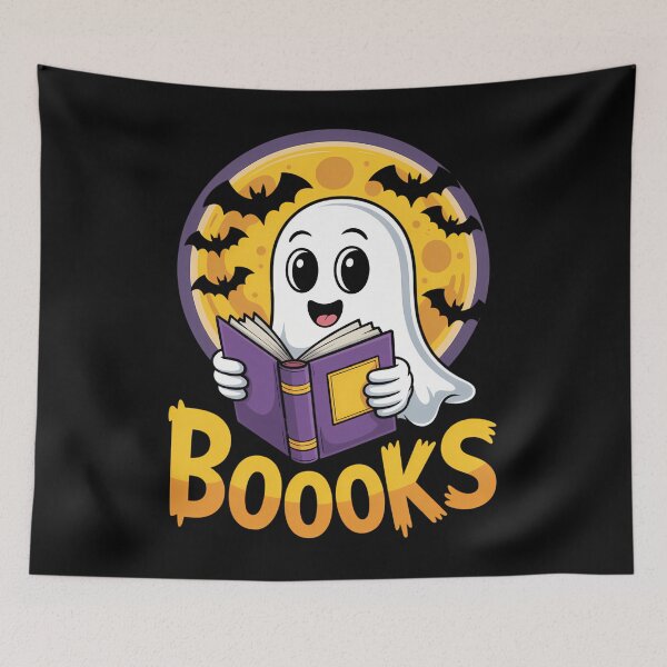 Item preview, Ghost Reading Halloween Bookworm Librarian Book designed and sold by aidenpier.