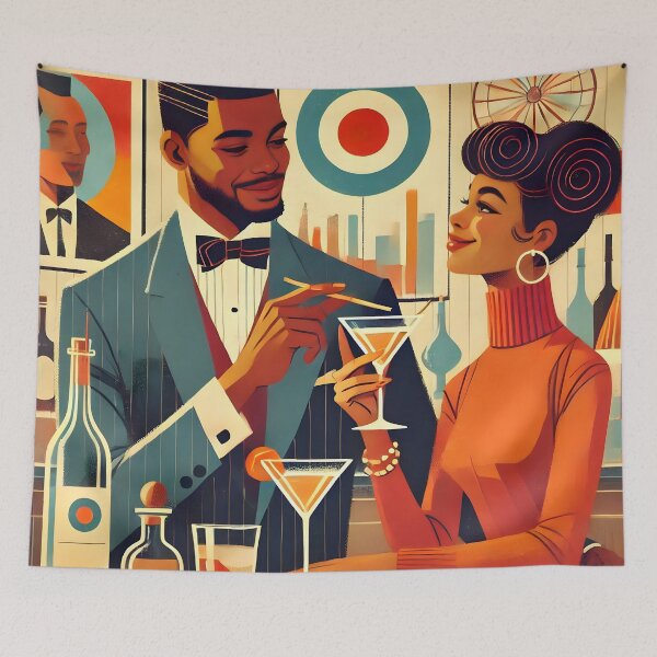 Artikelvorschau, Mid Century Modern Cocktailparty – Die Gastgeber entworfen und verkauft von Lee Hiller Designs.