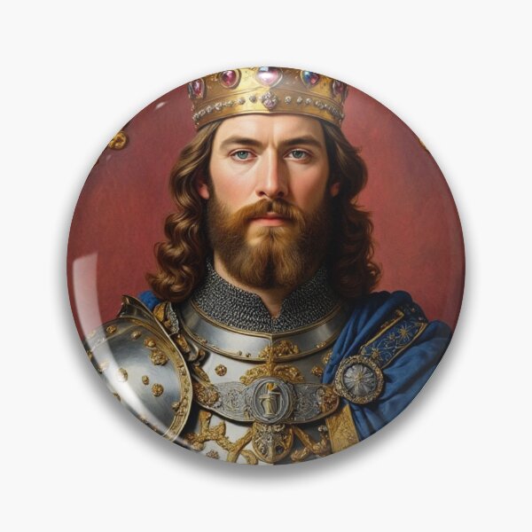 Item preview, Ornate portrait of  King Arthur of Camelot from the Arthurian Legends designed and sold by Vintage Designs +.
