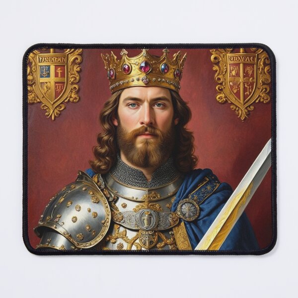 Item preview, Ornate portrait of King Arthur of Camelot from the Arthurian Legends designed and sold by Vintage Designs +.