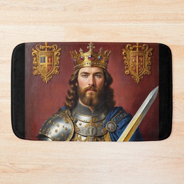 Item preview, Ornate portrait of  King Arthur of Camelot from the Arthurian Legends designed and sold by Vintage Designs +.