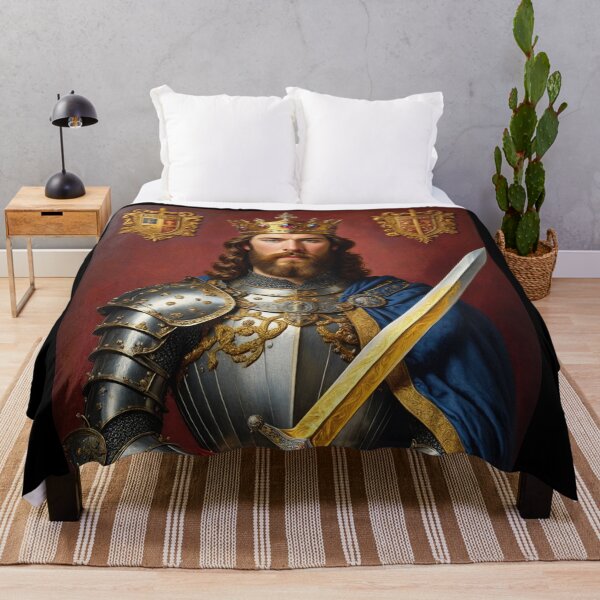 Item preview, Ornate portrait of  King Arthur of Camelot from the Arthurian Legends designed and sold by Vintage Designs +.