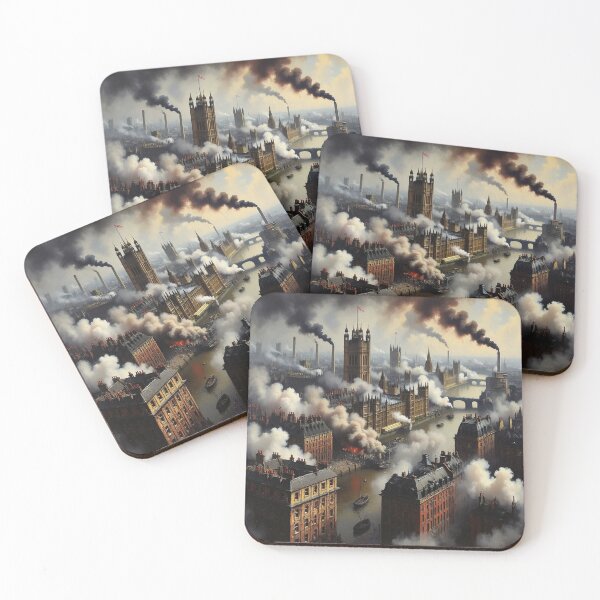 Item preview, Victorian Era London with steam and industrial elements after JMW Turner designed and sold by Vintage Designs +.